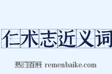 仁术志近义词是什么意思的图片